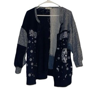 Blue patchwork jacket Indigo‎ Thread Co Size Small